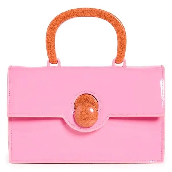 NWT Cult Gaia Pink Frida HandBag with Detachable Crossbody Strap - Picture 15 of 15